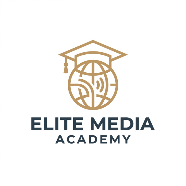 Стильный логотип Elite Media Academy